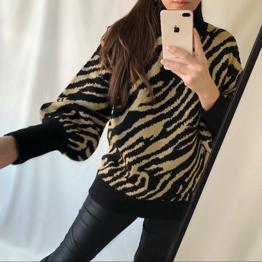 Ultimate Zebra Long Sweater